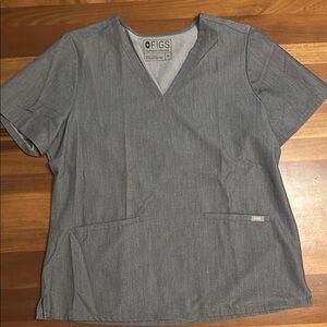 FIGS Gray Scrub Top
